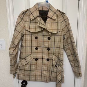 New Coach plaid trench coat